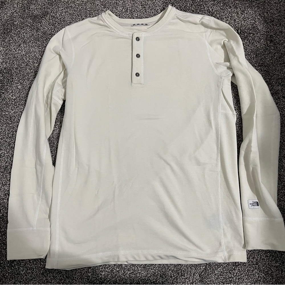 The North Face - Men's Cream Henley Long Sleeve - Size Medium